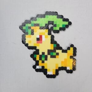 Bayleef Menu Icon Perler Bead Pixel Artas
